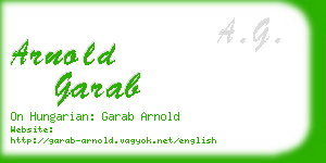arnold garab business card